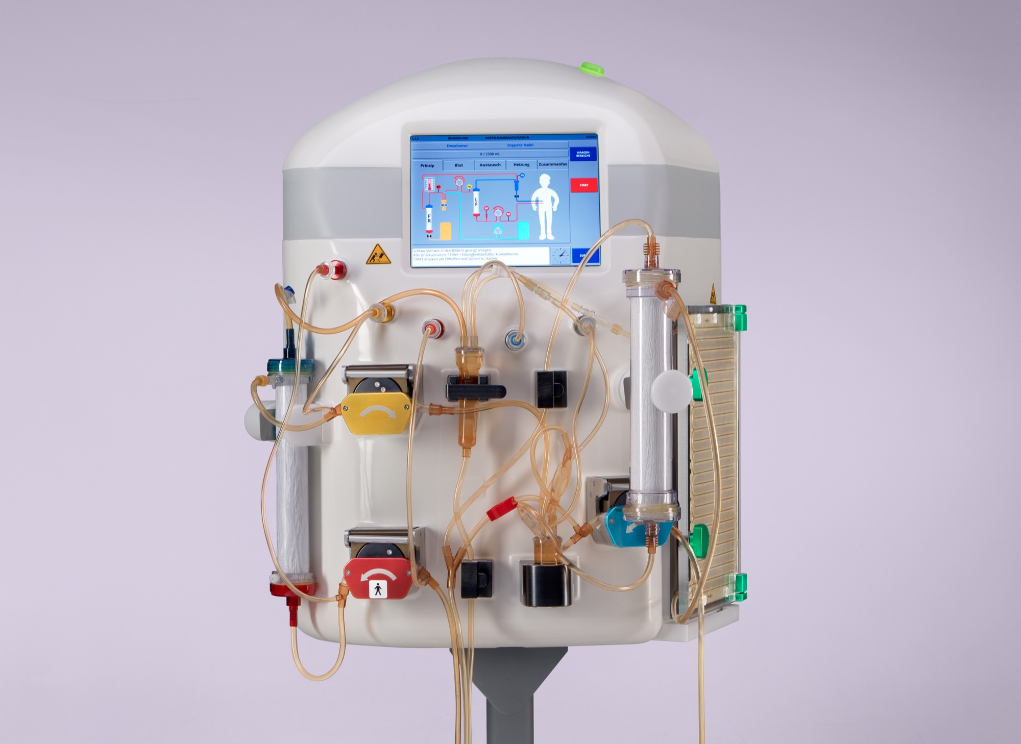 INUSpherese-Gerät mit Doppelfilter-System (Plasma-Separator und Plasma-Fraktionator)
